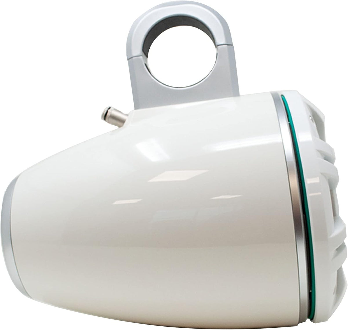 KICKER KMXL Tower Speaker Bundle - 8" Horn-Load Marine Wake Tower Speaker Pods with RGB LEDs, White, Pair
