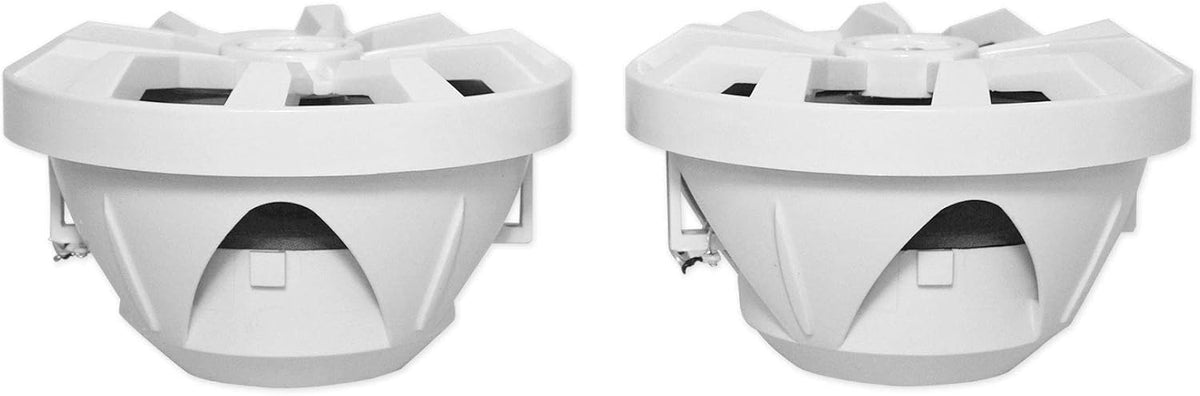 Rockville RKL80MW 8" White 2-Way Marine Boat LED Speakers, 4-Pack