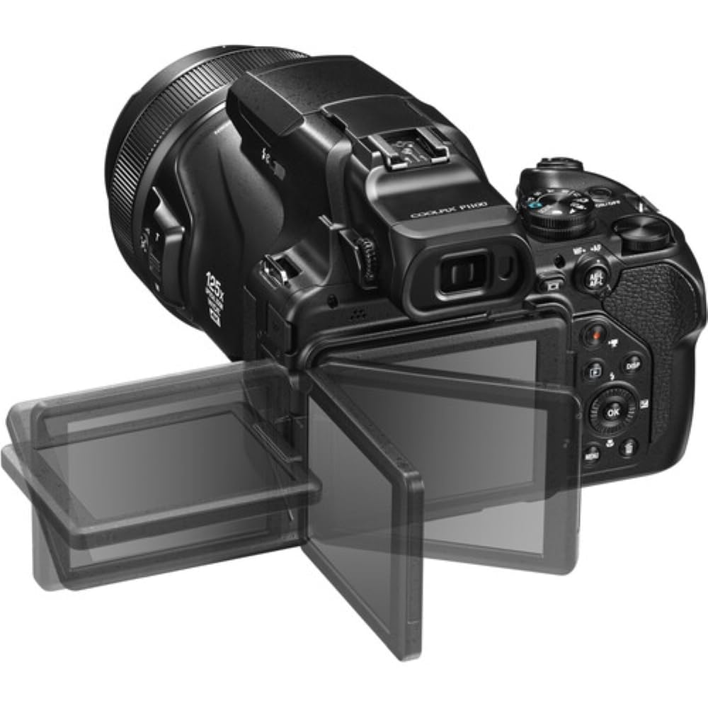 Nikon COOLPIX P1100 Superzoom Digital Camera | 125x Optical Zoom with Image Stabilization 16 MP 4K Ultra HD Video Wi-Fi Connectivity RAW Format and Rotating LCD Screen (Black)