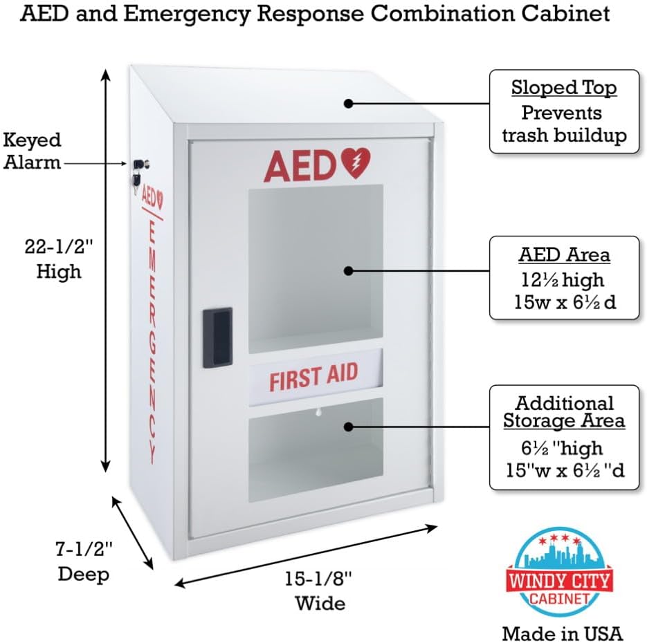 Automated External Defibrillator AED Cabinet with Alarm