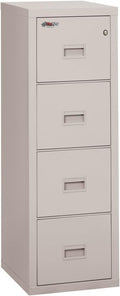 FireKing Turtle Vertical 4 Drawer Fire Rated File Cabinet, Platinum