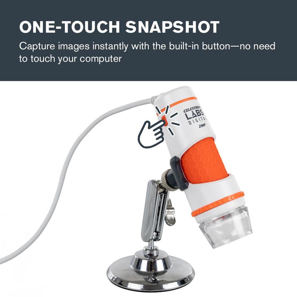 Celestron Labs 5MP Handheld Digital Microscope for Detailed Inspection