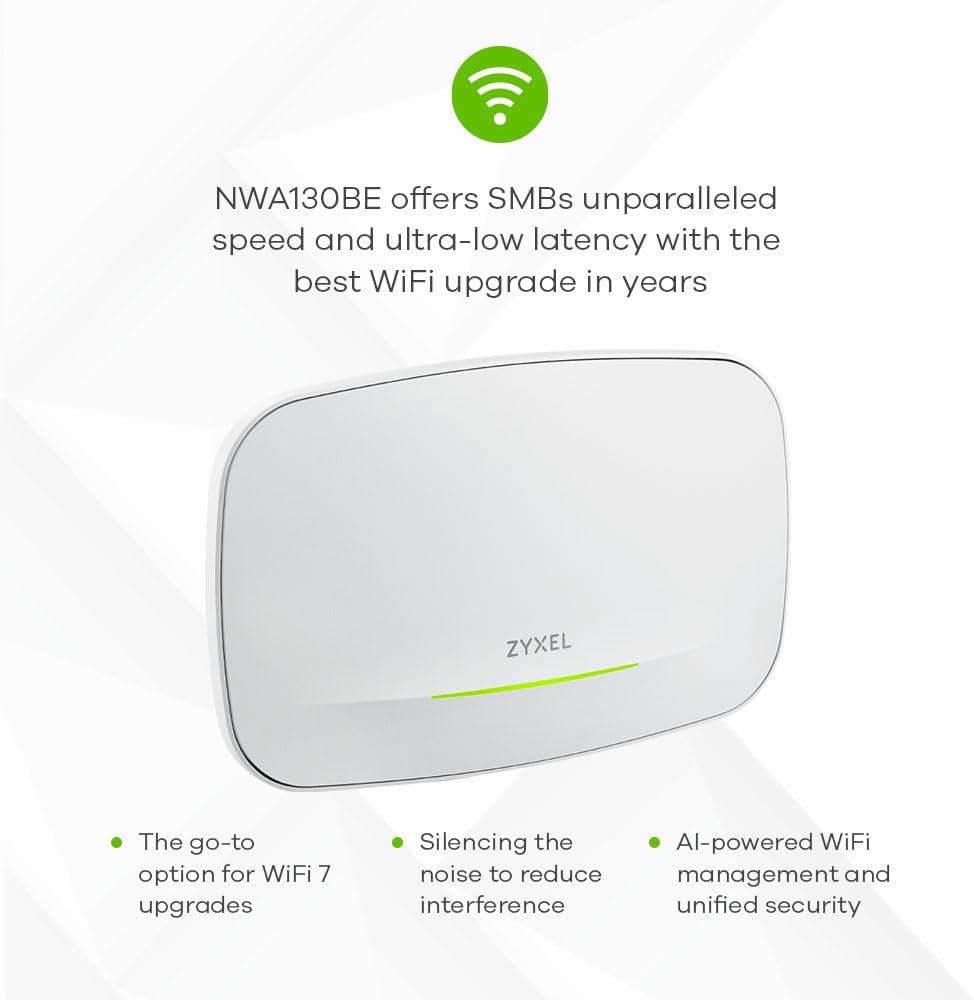 Zyxel WiFi 7 Wireless Access Point BE11000 | 2.5G | PoE+ | NWA130BE