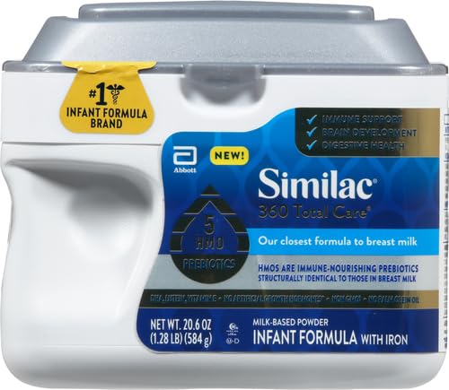 Similac 360 Total Care Baby Formula Powder, Exclusive 5 Prebiotic Blend