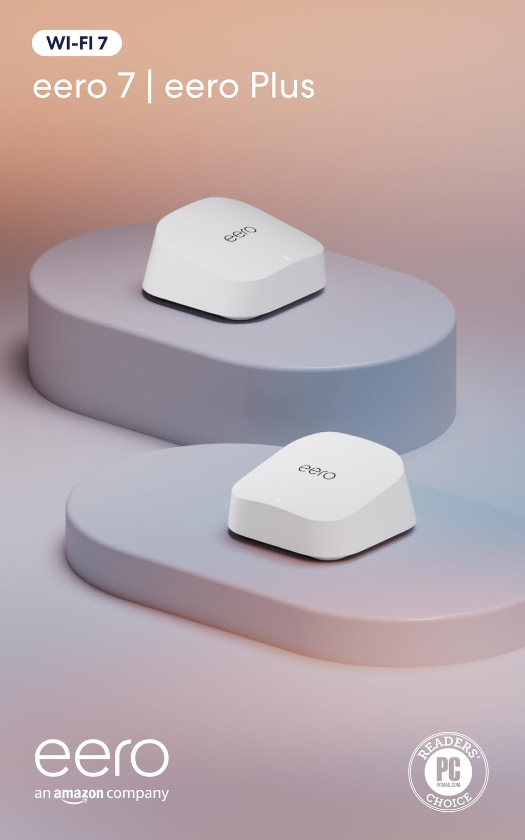 Amazon eero 7 dual-band mesh Wi-Fi 7 router (newest model) - Supports internet plans up to 2.5 Gbps, Coverage up to 2,000 sq. ft., 1-pack