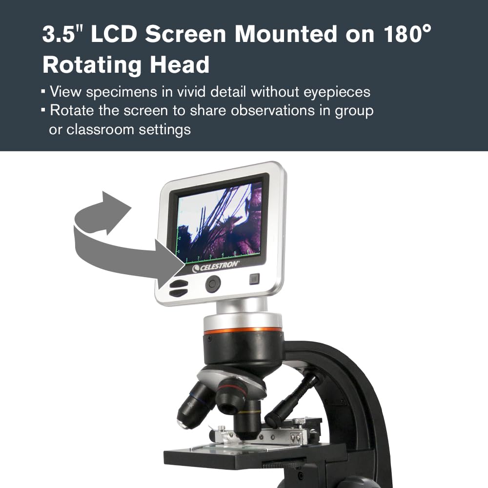 Celestron TetraView LCD Digital Microscope with 180Â° Swivel Screen