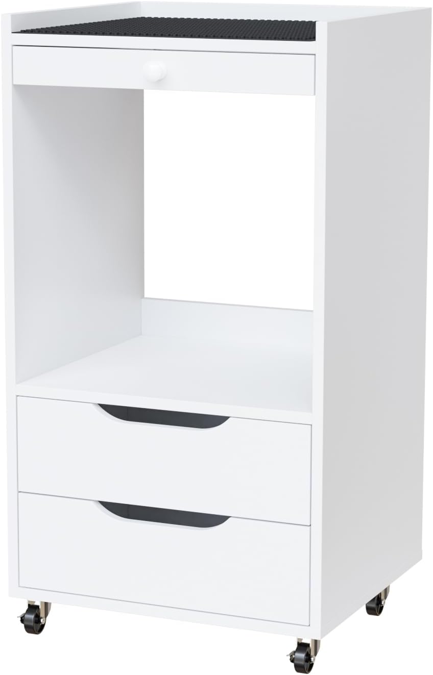 Medical Carts with Wheels, Crash Cart Ultrasound Trolley with Non-Slip Pads, Utility Esthetician Rolling Cart Mobile Storage Organizer for Hospital Clinic Dental Beauty Spa Office Salon Lab, White