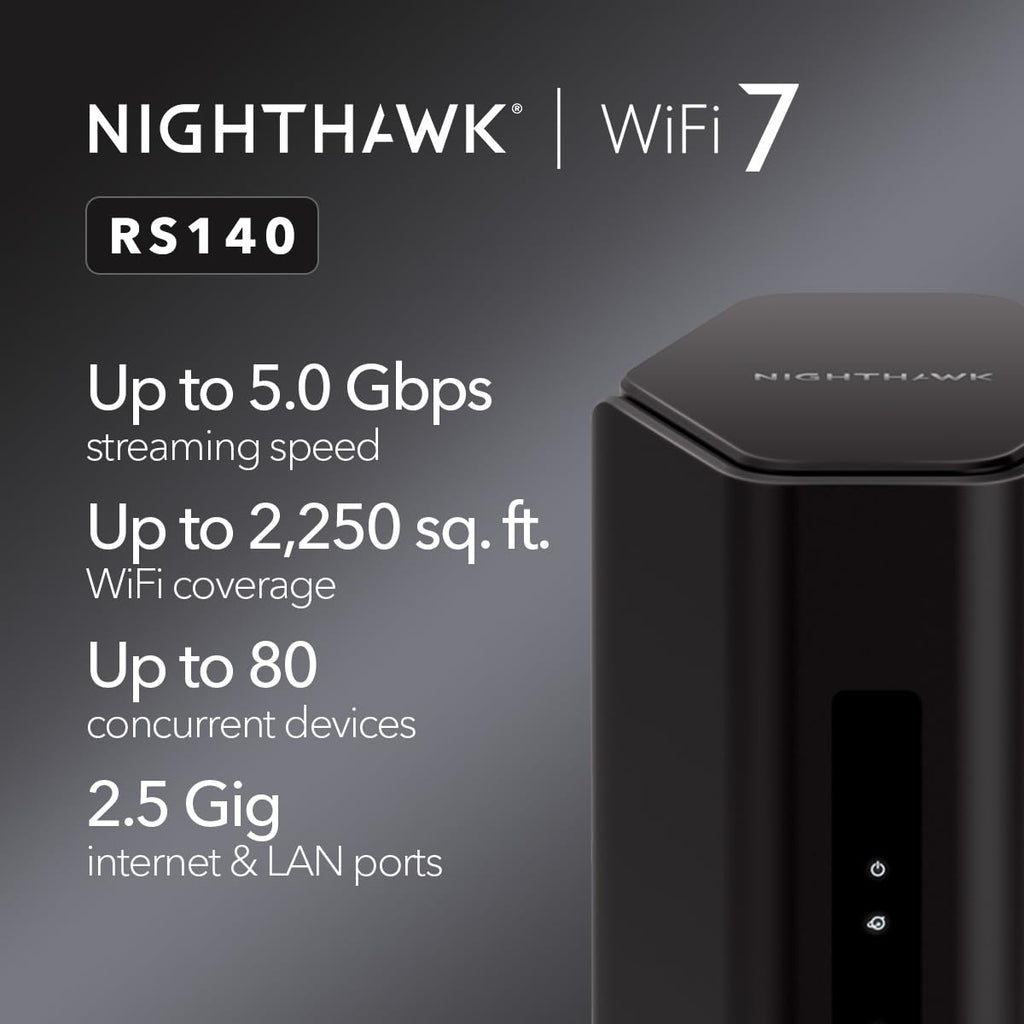 NETGEAR Nighthawk WiFi 7 Router BE17000, Up to 3,300 sq ft, 17 Gbps