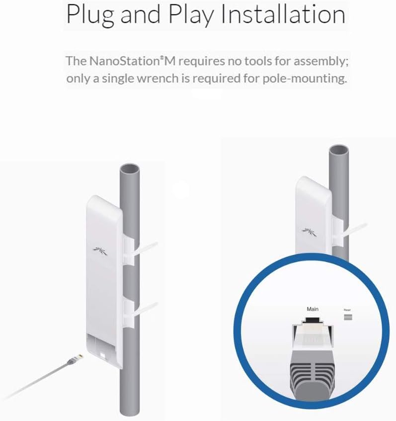 Ubiquiti NSM5 Bundle of 2 NanoStation M5 5GHz Outdoor airMAX CPE 150+Mbps 15+km