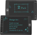 [2 Pack] 8.5 Inches LCD Writing Tablet with 2 Magnets,TIQUS Magnetic Electronic Ewriter (Single Color Black)