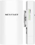 NEWFAST Bridge Point to Point Outdoor B912, 5.8G 3Km Long Range Wi-Fi Bridge IP65 Outdoor Access Point, 300Mbps Wireless Bridge for Extend Network to Barn and Surveillance Range, 2 PCS