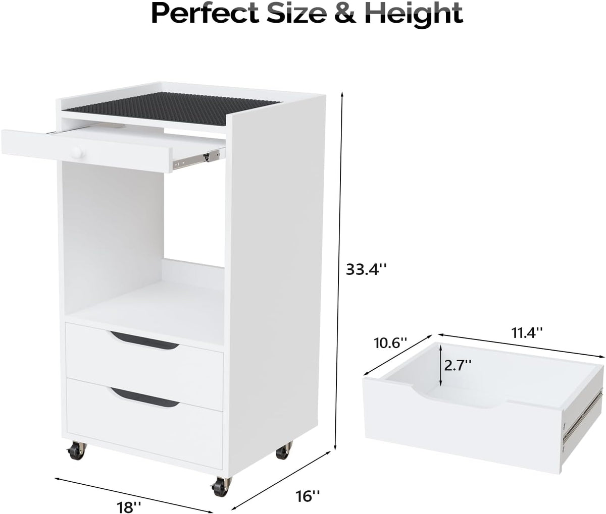 Medical Carts with Wheels, Crash Cart Ultrasound Trolley with Non-Slip Pads, Utility Esthetician Rolling Cart Mobile Storage Organizer for Hospital Clinic Dental Beauty Spa Office Salon Lab, White