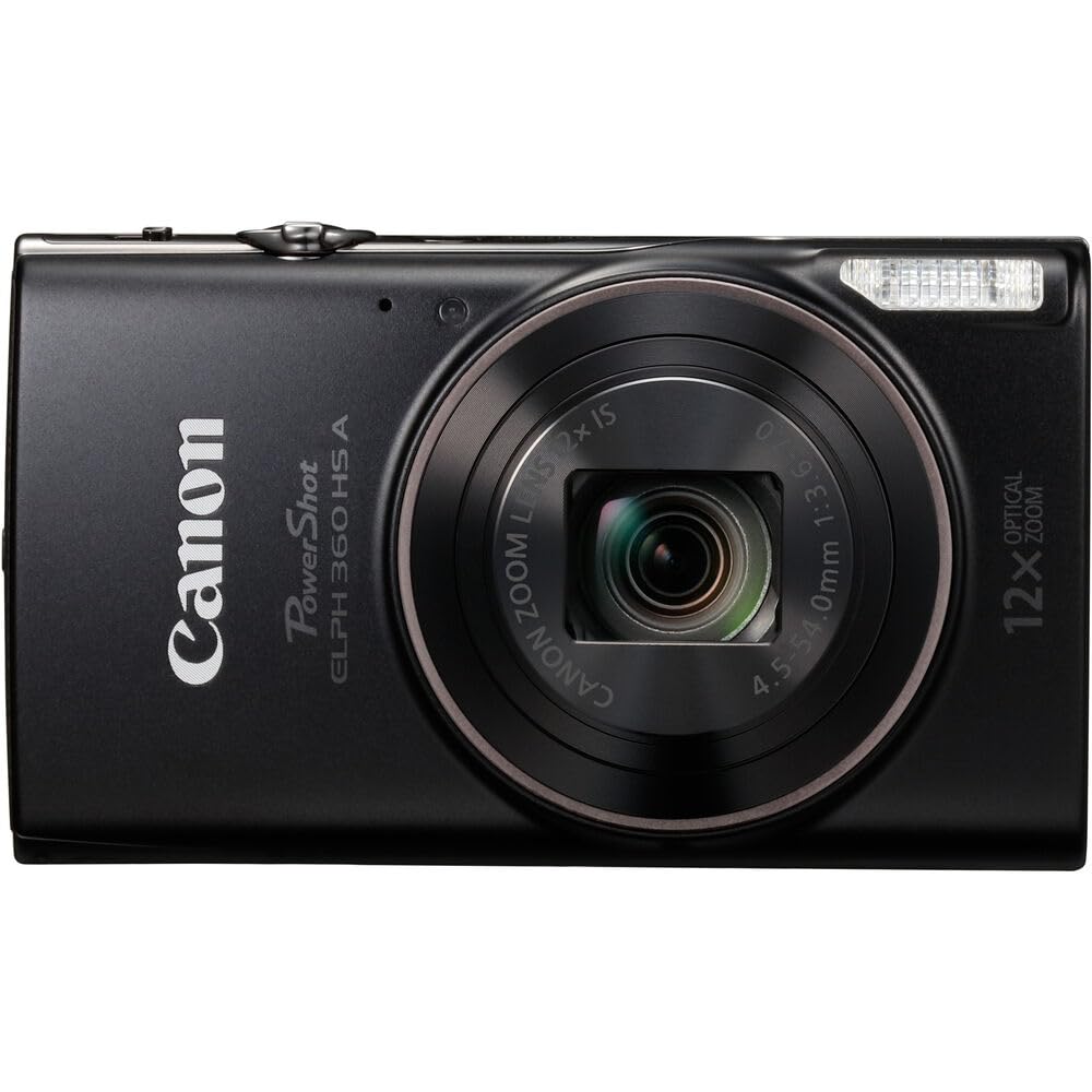 Canon PowerShot ELPH 360 HS A 20.2MP Digital Camera (Silver) Bundle