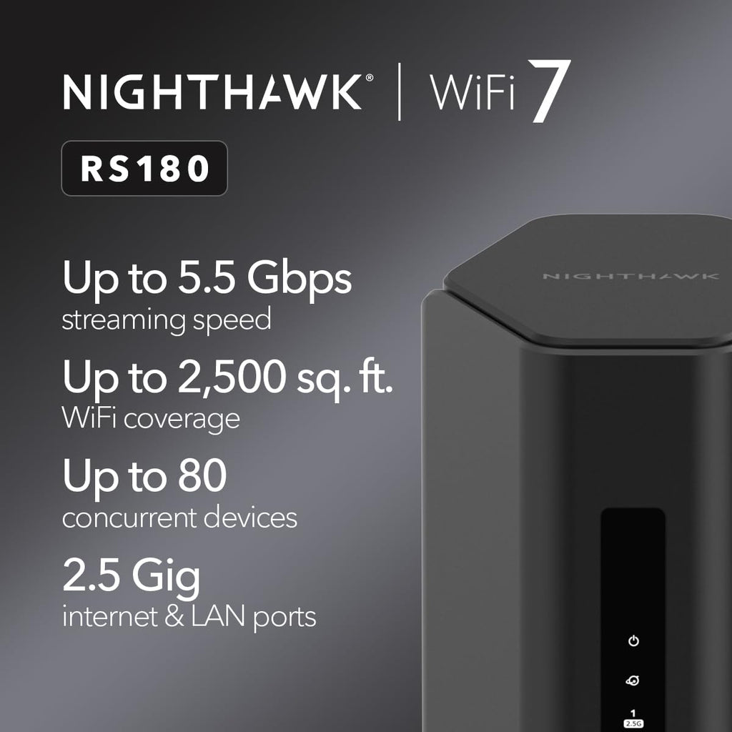 NETGEAR Nighthawk WiFi 7 Router BE17000, Up to 3,300 sq ft, 17 Gbps