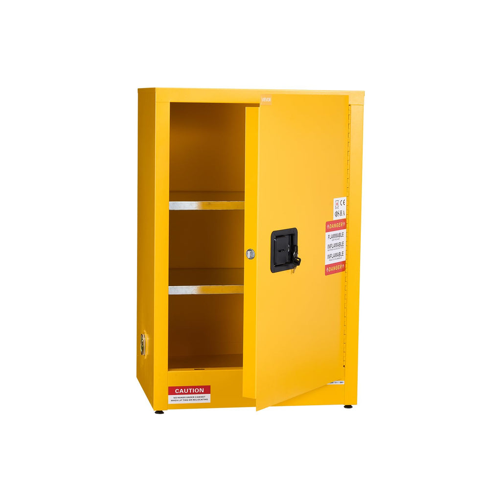 VEVOR Flammable Cabinet, 18" x 18" x 35", Yellow