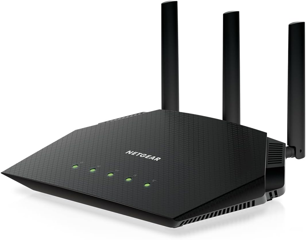 NETGEAR Nighthawk WiFi 6 Router (RAX36) â Router Only, AX3000 3 Gbps Wireless Speed â Dual-Band Gigabit Internet â Covers 2,000 sq. ft., 25 Devices â Built-in VPN, USB 3.0, Gaming