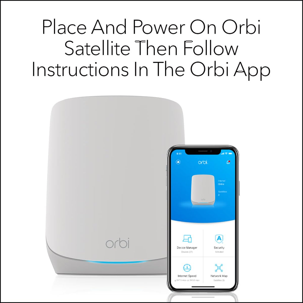 NETGEAR Orbi Whole Home Tri-Band WiFi 6 Mesh Network System (RBK752P) â Router with 1 Satellite Extender, Security Features, Coverage up to 5,000 sq. ft., 75 Devices, AX5200 802.11ax (Up to 5.2Gbps)