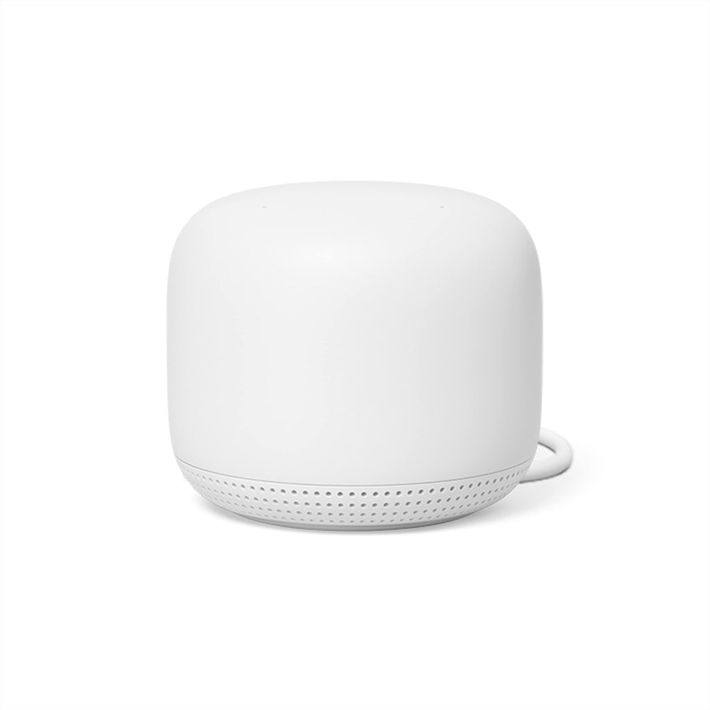 Nest WiFi Router with 1 Point - Mesh for Wireless Internet Wi-Fi Extender Smart Speaker Works and Google Home Systems Snow