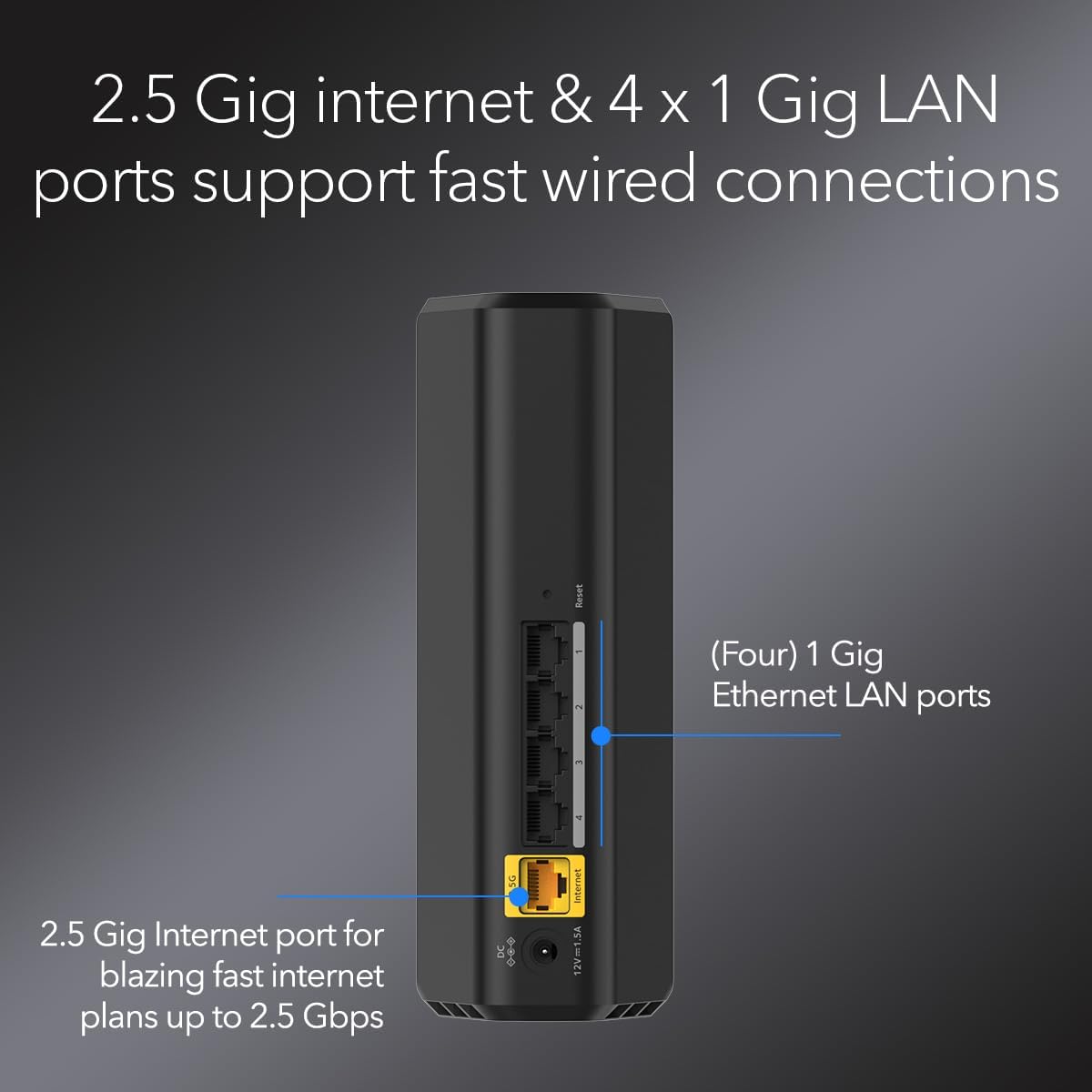NETGEAR Nighthawk WiFi 7 Router RS100, Up to 2,000 sq ft, 3.6 Gbps