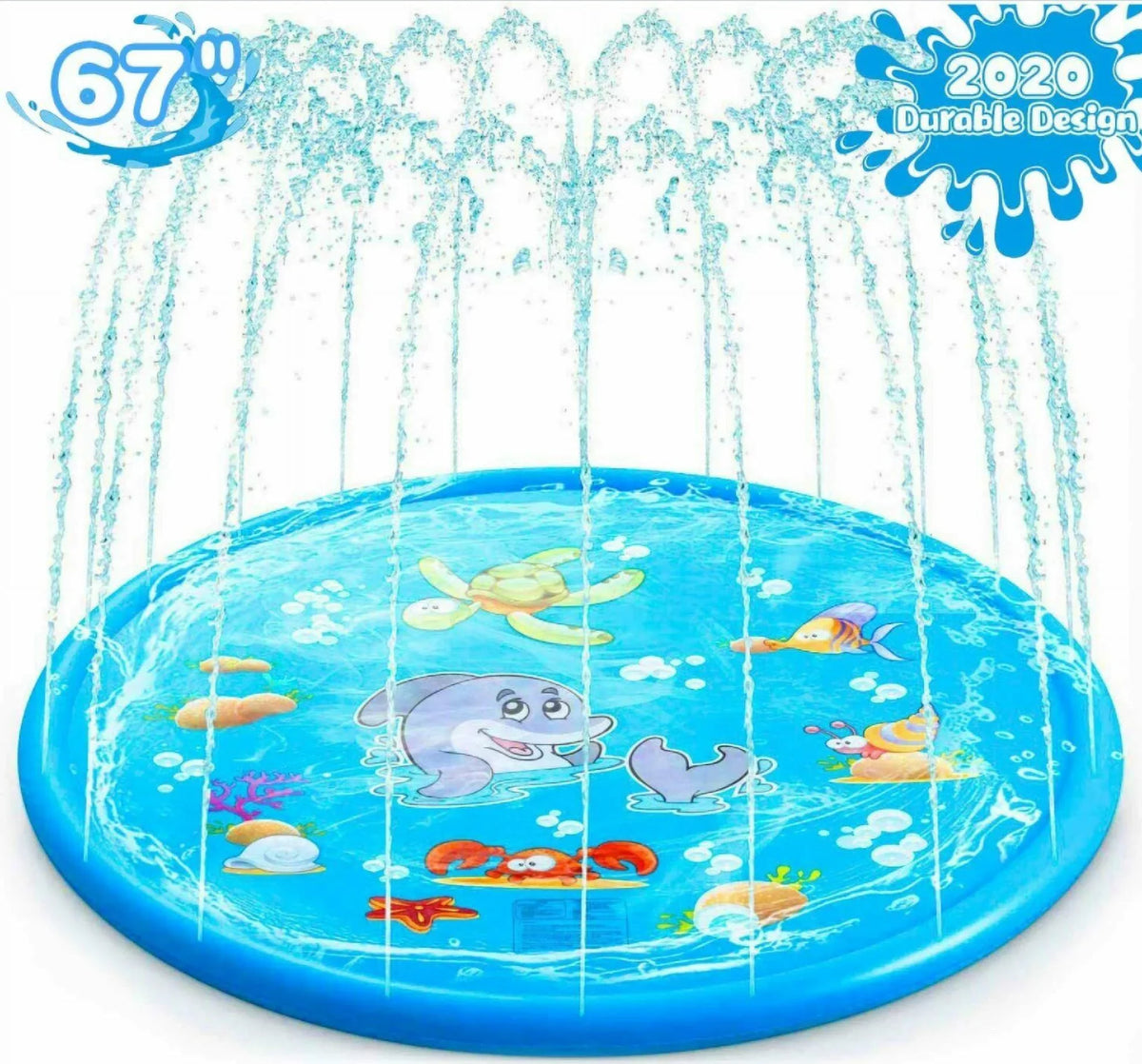 Play Splash liquid Mat 68" Summer Sprinkler Pad exterior Kids Game Inflatable