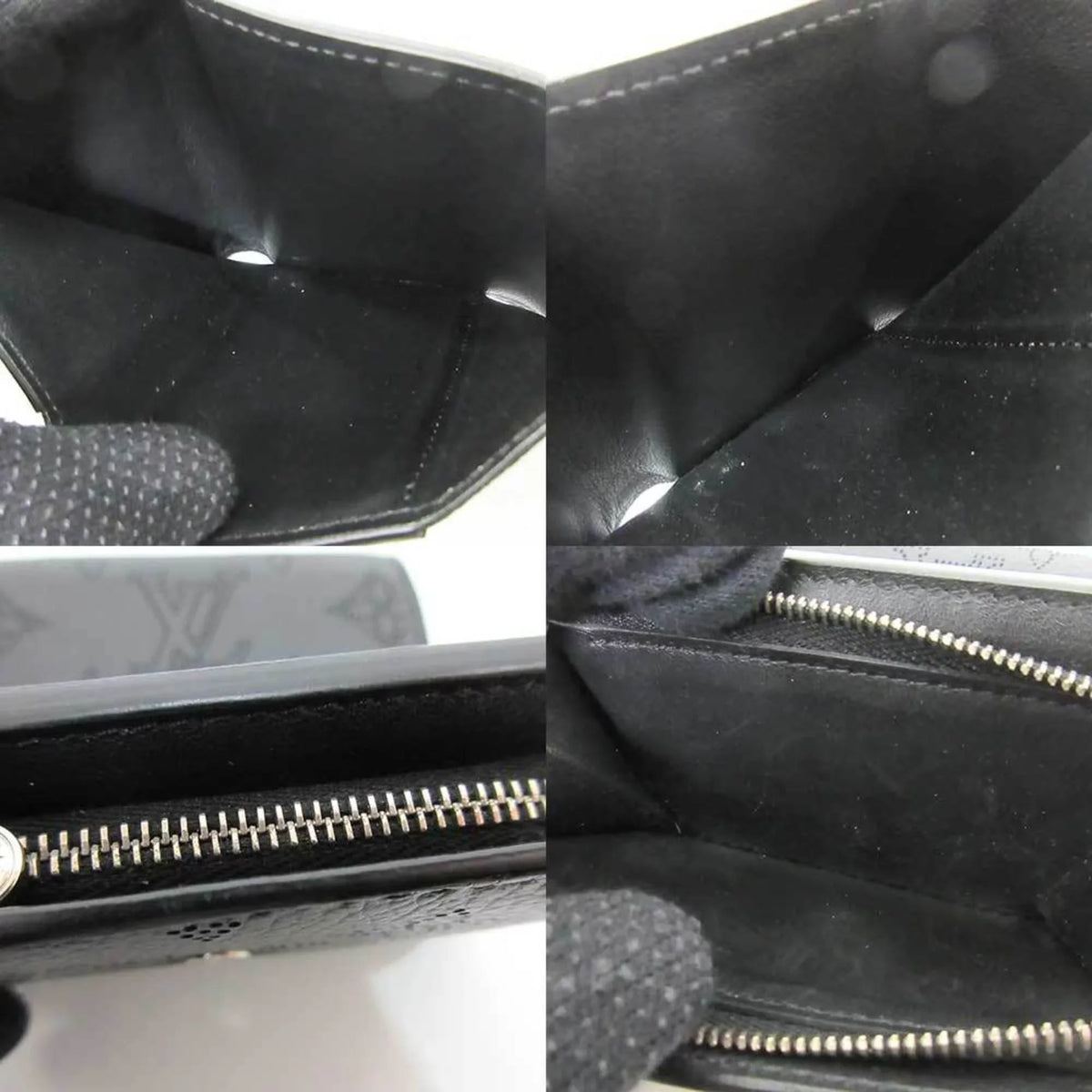 Second-Hand Louis Vuitton Wallet Portofeu Ilysse Xs Noir Black Mini Trifold Women'S Monogram Mahina M67498 Louisvuitton (Good)