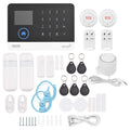 Voice Sensor 433MHz GSM Door Control Wireless Smart APP Home Burglar Motion Control Remote Home WIFI System Alarm System LCD Auto-dial Display Phone Alarm with Compatible Sensor + PIR