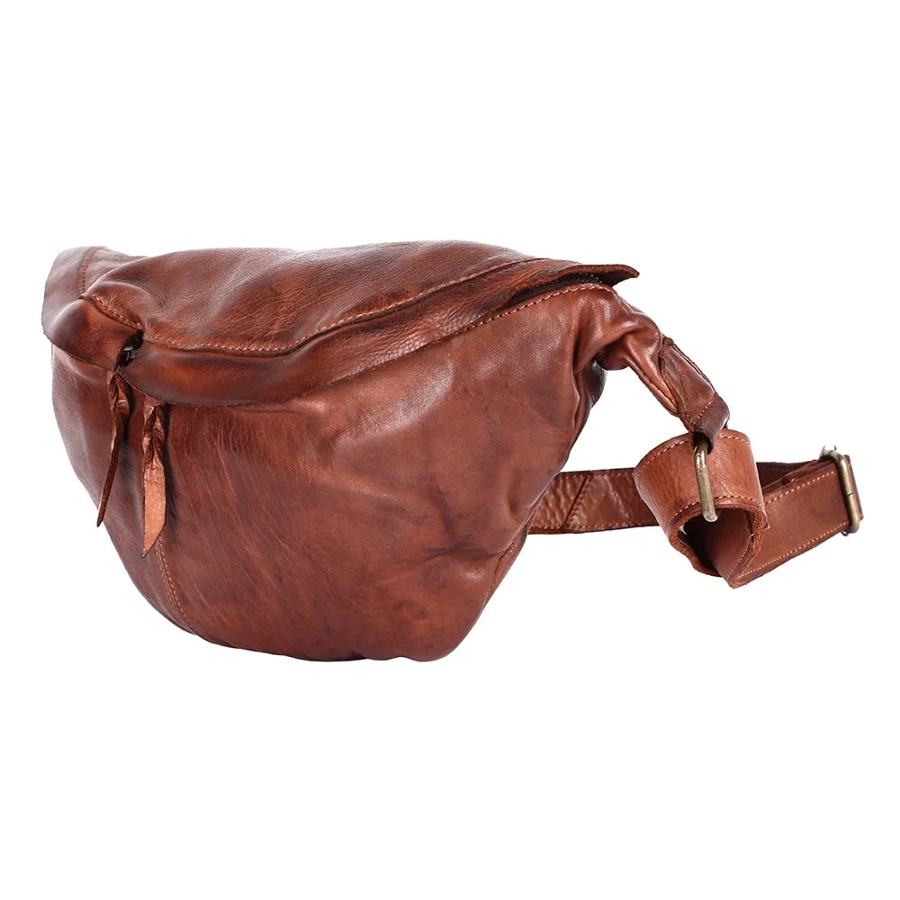 Nm Never Mind Nmbgm150B Fanny Pack Vintage Handmade Genuine Cowhide Leather Women Bag Western Handbag Purse