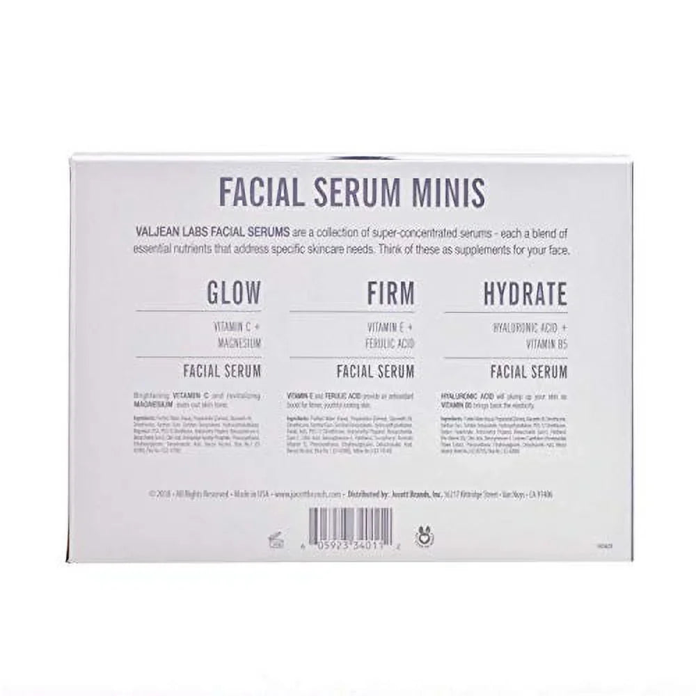 Hydrate, Bottles Supercharged, Combo Free, Serum, Targeted and Skincare Labs Ingredients - Glow, Cruelty of Free, Pack Facial Paraben - Valjean 1oz Firm