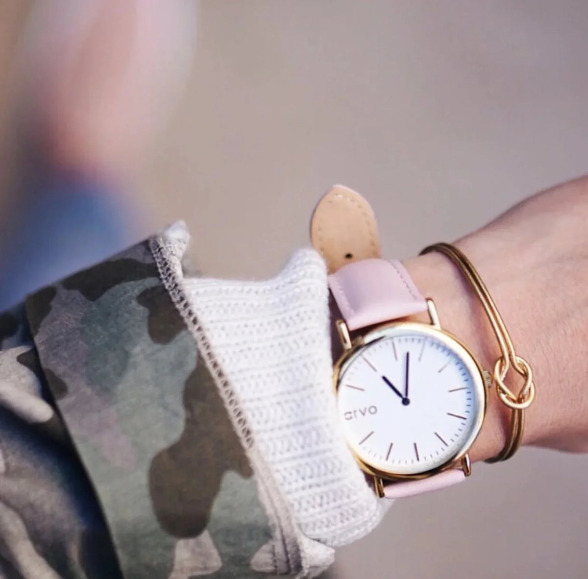 Arvo - Leather - Sawyer Watch Time White Gold Pink
