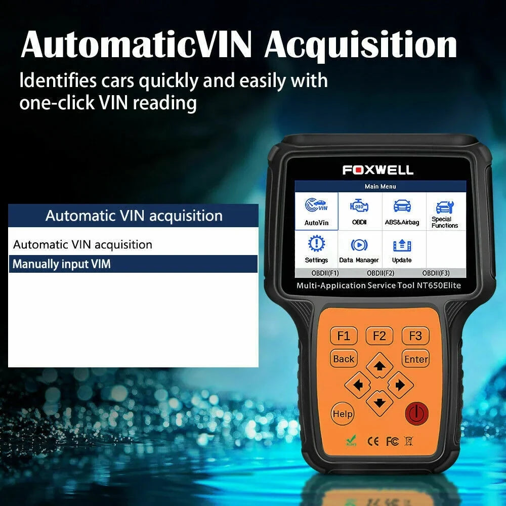 with Code TPMS DPF Air NT650 EPS Reset Light FOXWELL Oil II Car ABS OBD2 Battery Scanner Registeration TPS Automotive Reader EPB OBD Bag Elite SAS