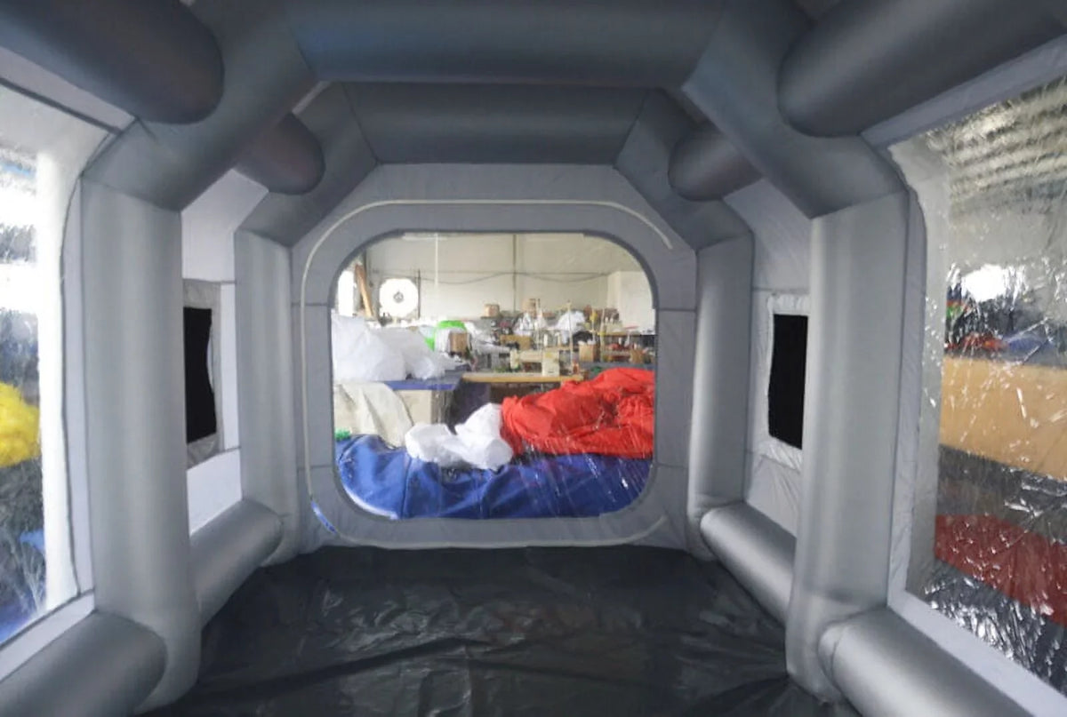Techtongda Inflatable Spray Booth 33*16*11Ft Portable Car Painting Booth With 2 Blower Inflatable Spray Booth With Air Filtration System