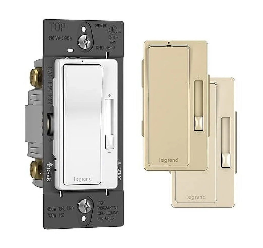 1 Single and Way Switch, Interchangeable Pass & Dimmer Tri-Color Seymour Rocker Wall 3 Count - RHCL453PTCCCV4, Legrand Switch, Pole Paddle Light Radiant Dimmer, Faceplates Dimmer Switch