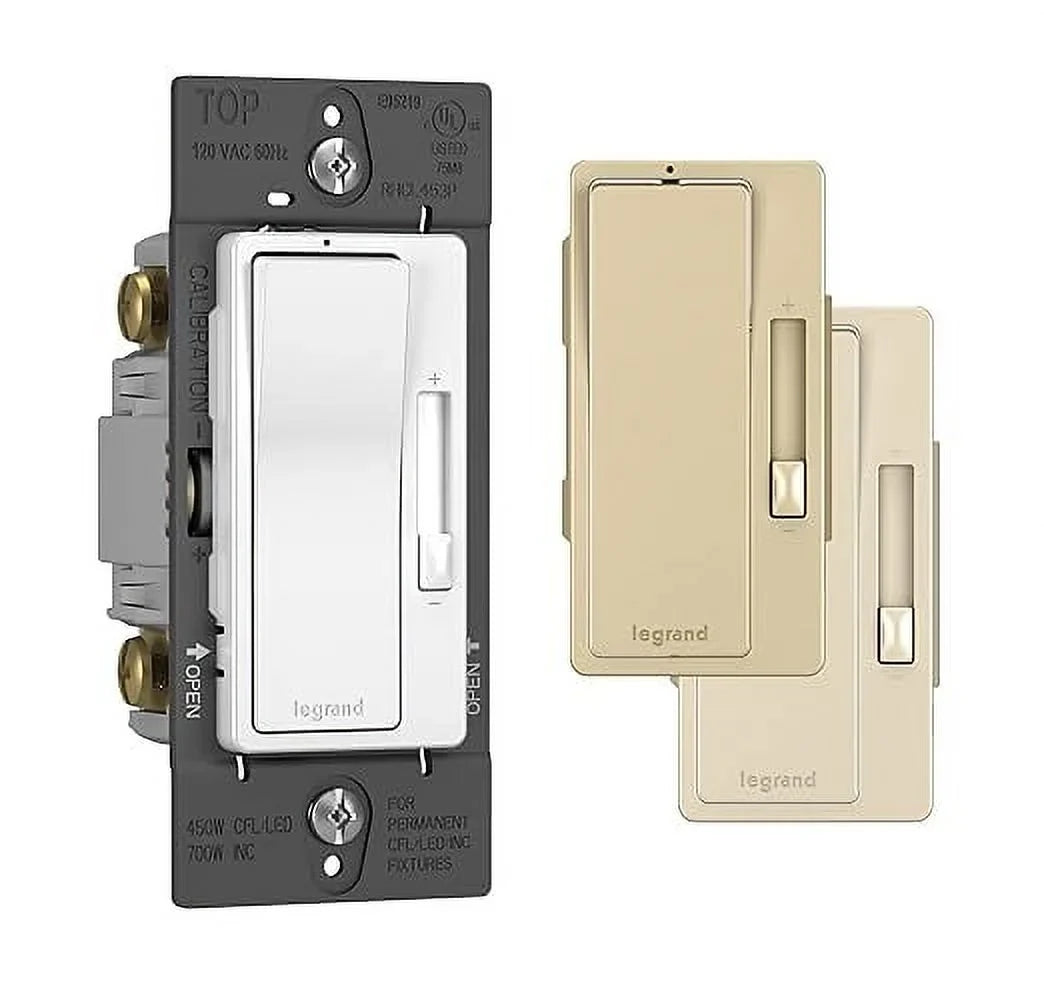 1 Single and Way Switch, Interchangeable Pass & Dimmer Tri-Color Seymour Rocker Wall 3 Count - RHCL453PTCCCV4, Legrand Switch, Pole Paddle Light Radiant Dimmer, Faceplates Dimmer Switch