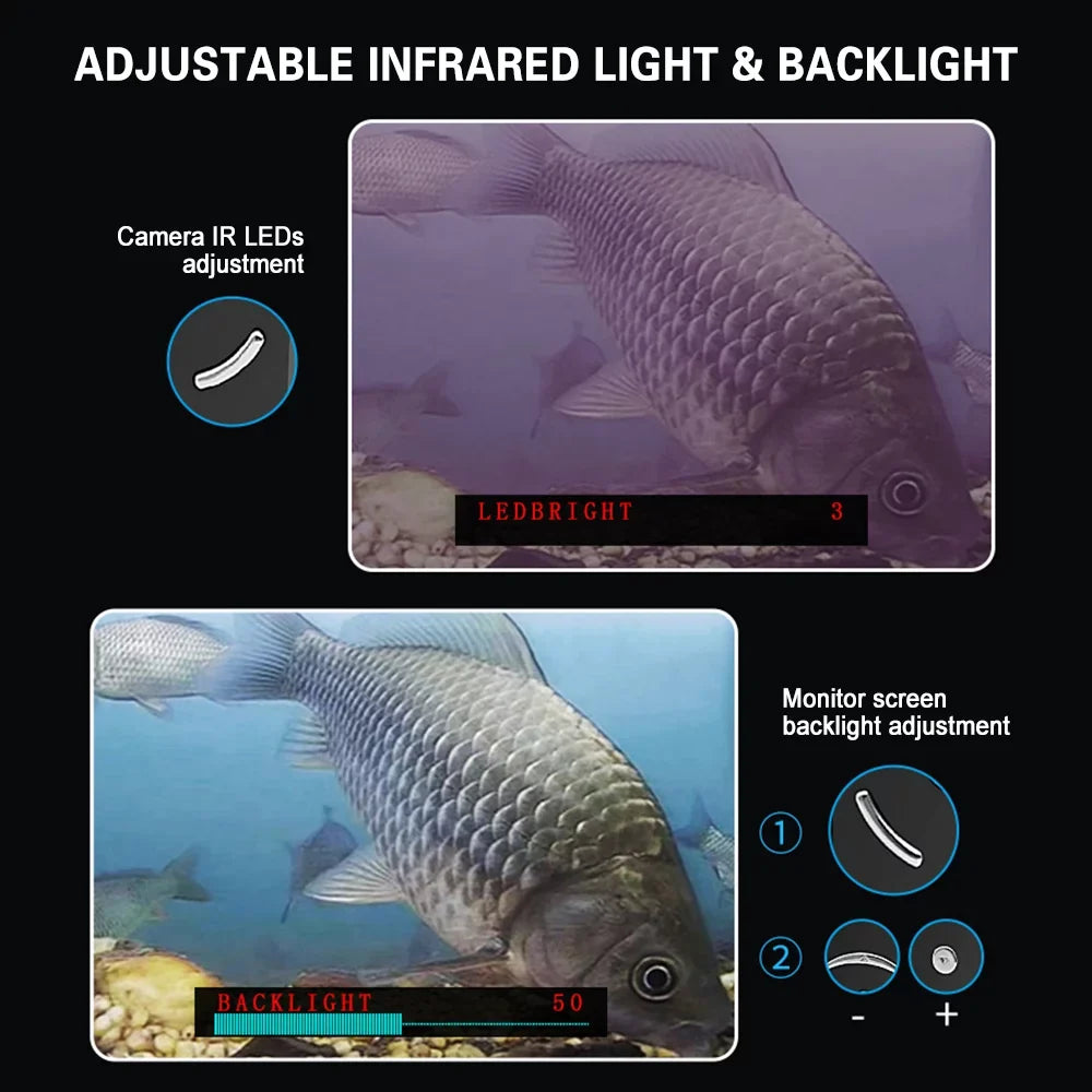 Fishing Fishing Finder with for LCD Fish Boat Camera Ideal 720P Sea Display Underwater Portable Waterproof