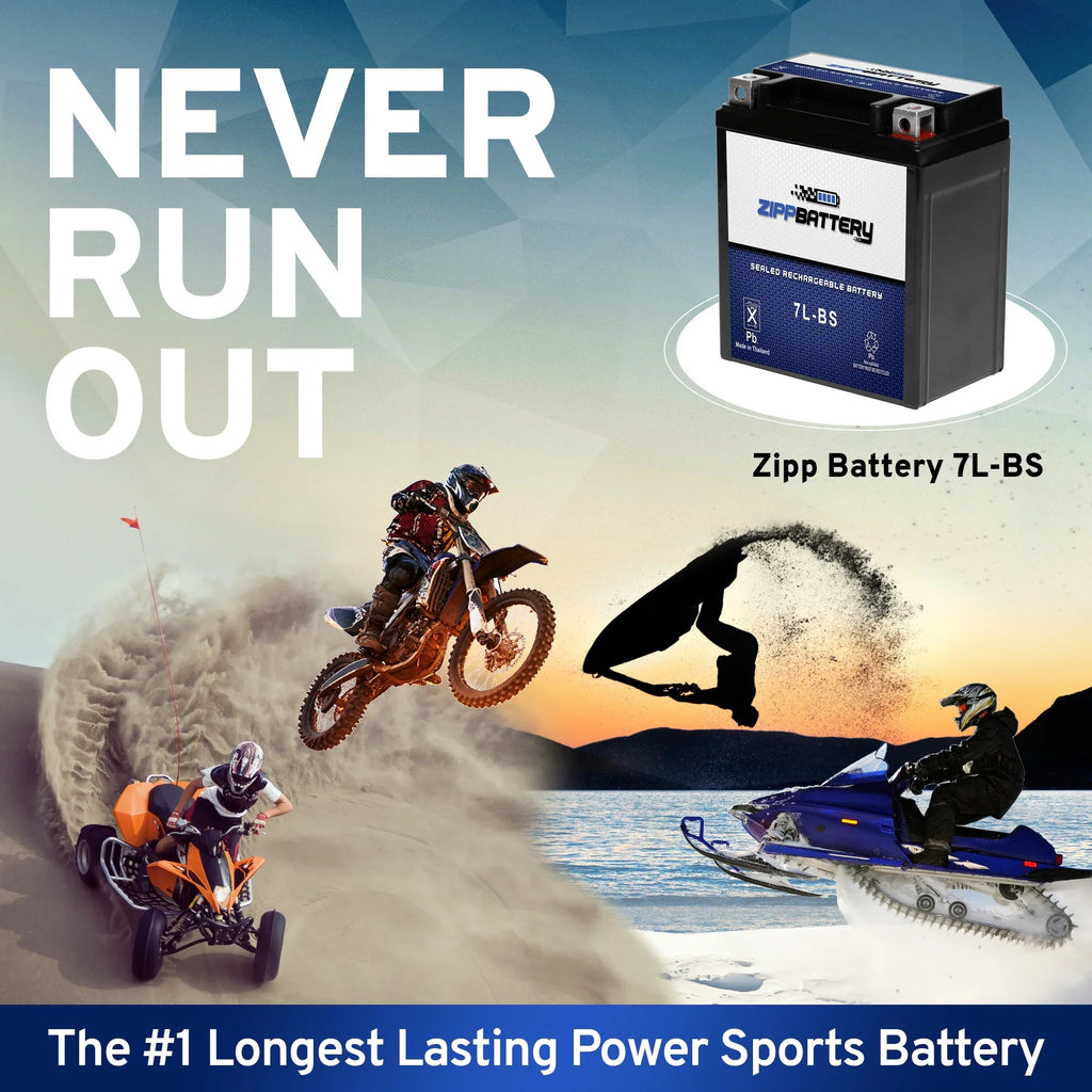 Cb250 1993 Ah, Battery Motorcycle (7L-BS CCA) Volt,6 Battery 75 12 for Zipp Nighthawk Honda YTX7L-BS 250cc