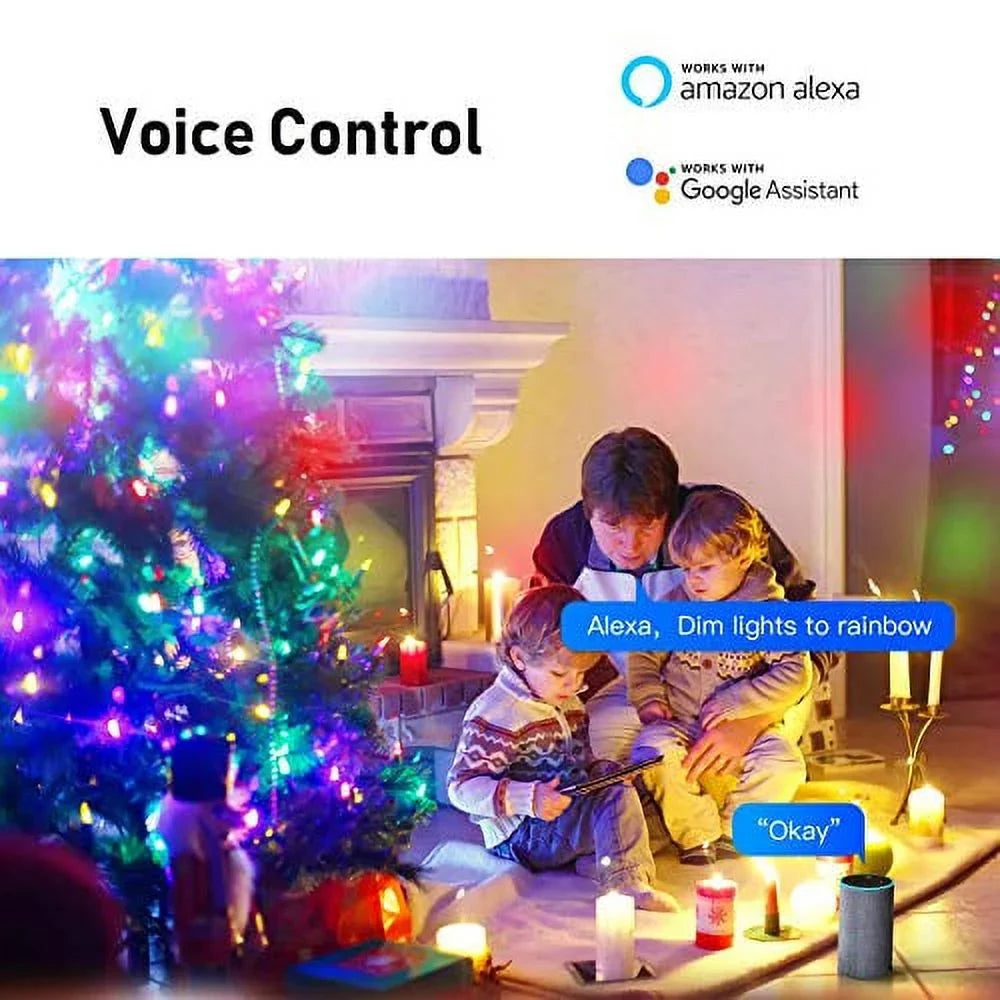 Control, Music Color Innonly Christmas Home 50LEDs Lights, Lights, String APP and Alexa exterior Sync with Changing 16.4ft Rainbow Waterproof Compatible