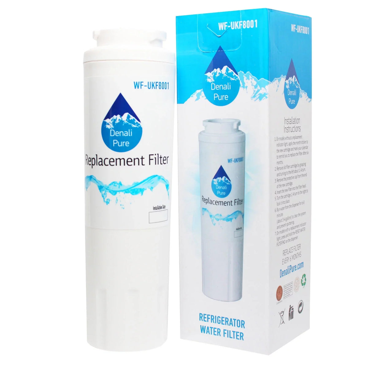 UKF8001AXX with Fridge Amana Cartridge liquid Compatible Amana ARSE67RBW Filter Compatible 5-Pack Filter Refrigerator liquid - with