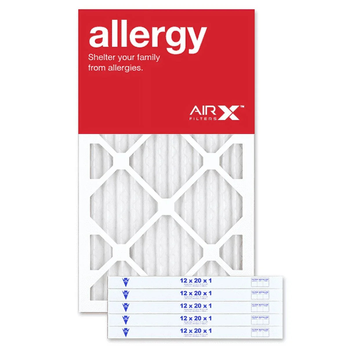 Pleated Filter AC Allergy AIRx the Filters Filter, MERV Furnace Air in 12x20x1 Made HVAC Air USA 6-Pack, 11