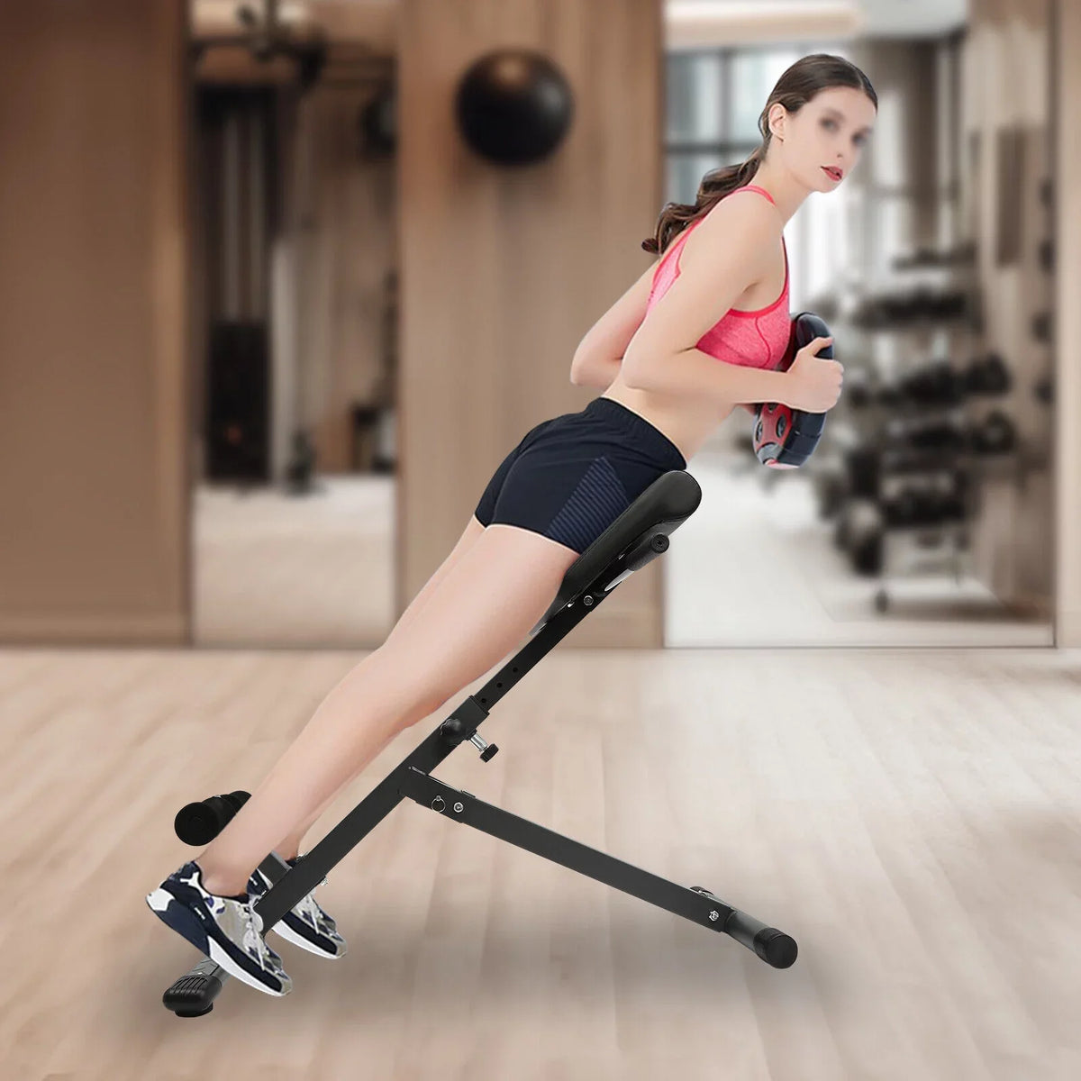 5-Level Bench Roman Home 330 Machine Adjustable Gym Chair up Sit Extension for lbs Black Workouts
