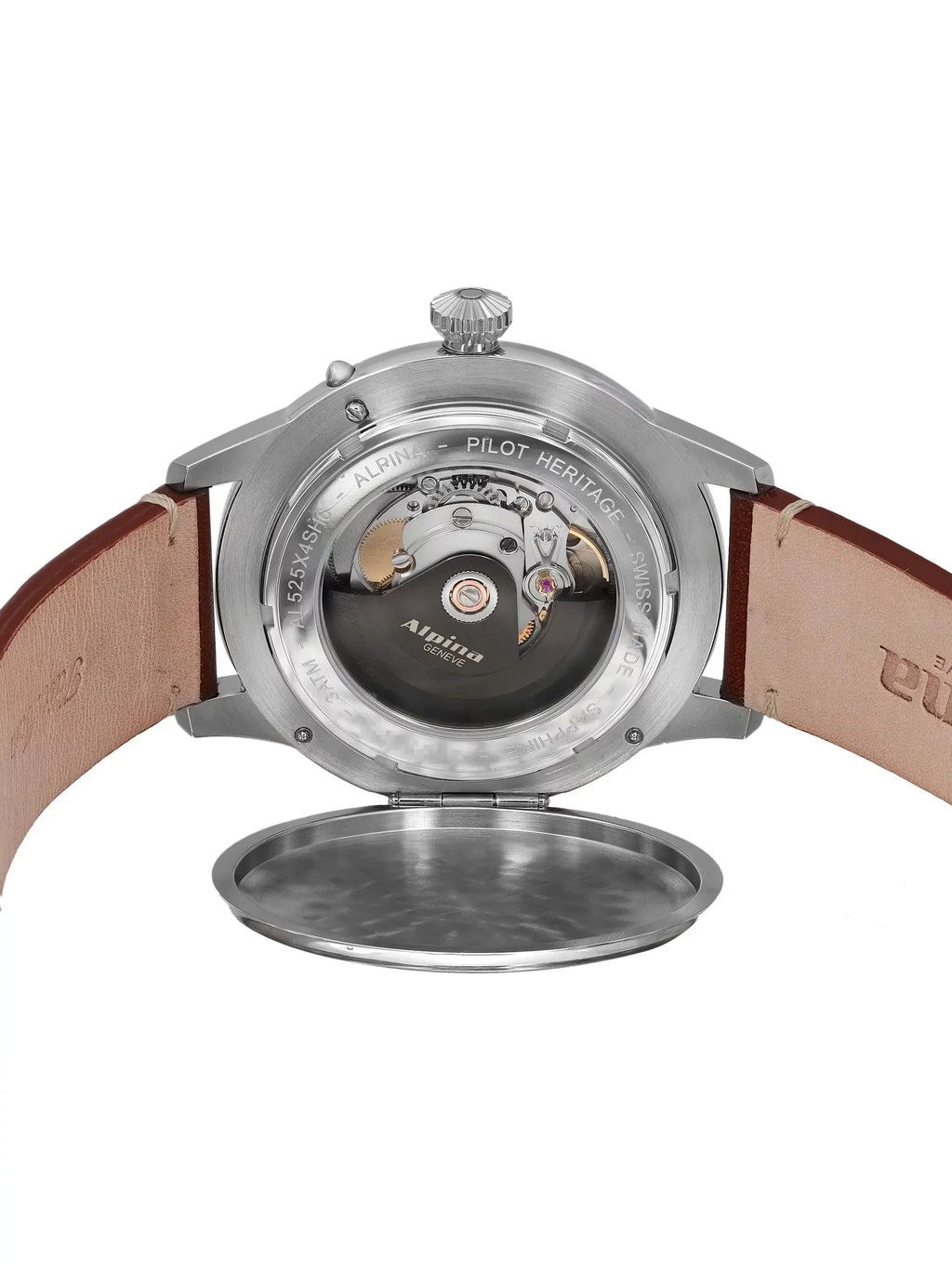 Alpina Pilot Heritage Startimer 44Mm Steel Green Dial Mens Watch Al-525Kbg4Sh6