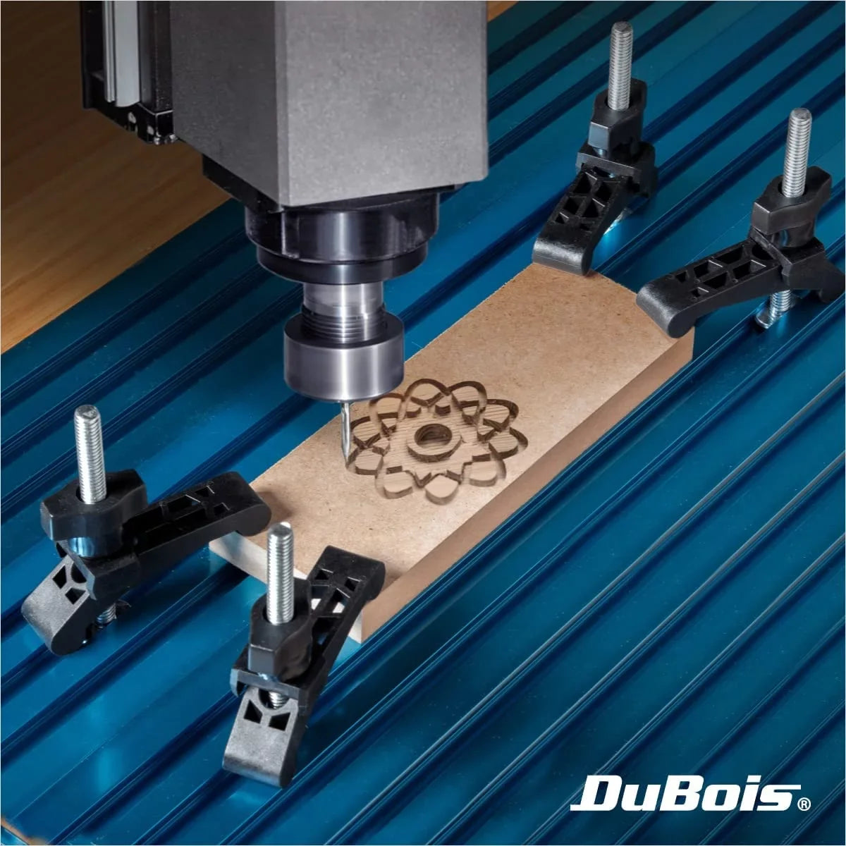 T Reinforced 51045-P2 Mini Clamps Steel x Series, Clamps Track Hold DuBois ¾ Woodworking T-Bolts, Plastic with 3-3/4" Down 4PK