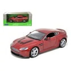 Martin by V12 Welly Model Red Aston 1/24 Vantage Car 2010 Diecast