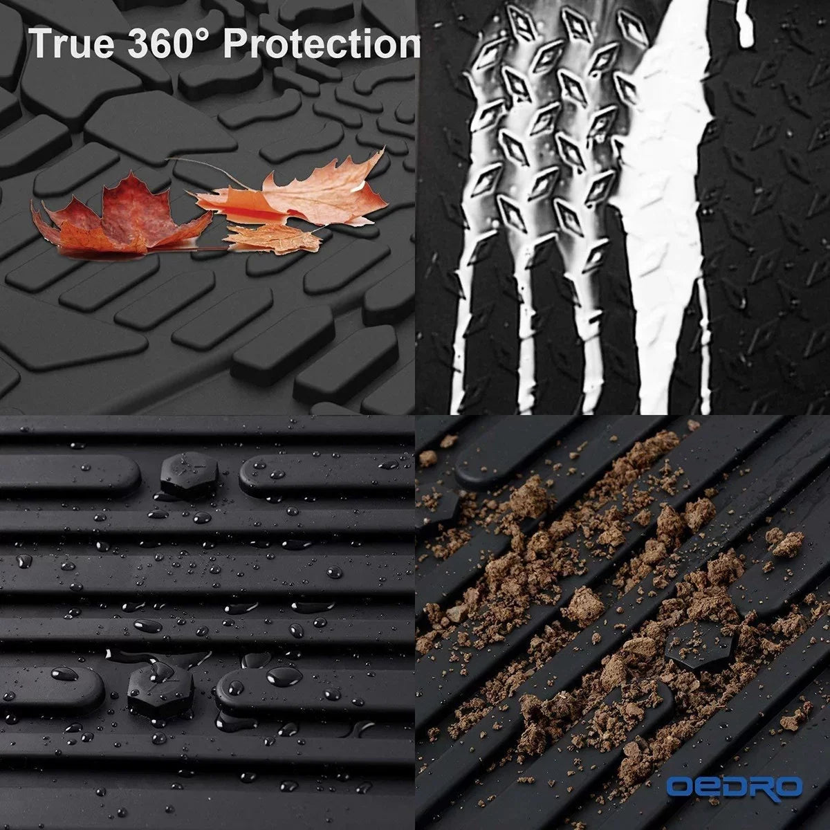 Crew Rear Ledkingdomus for F150 Floor 2024 Front TPE Mats 3-Piece All-climate Cab Rubber Super Set and 2015-2023