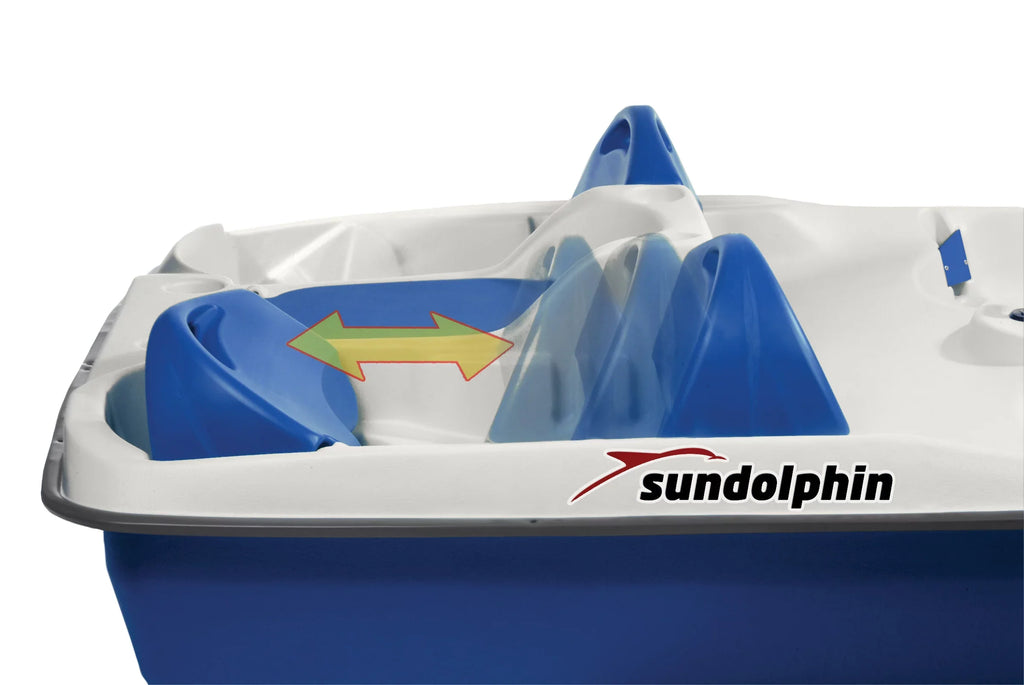 Sun Dolphin 5 Seat Sun Slider Pedal Boat With Canopy, Navy