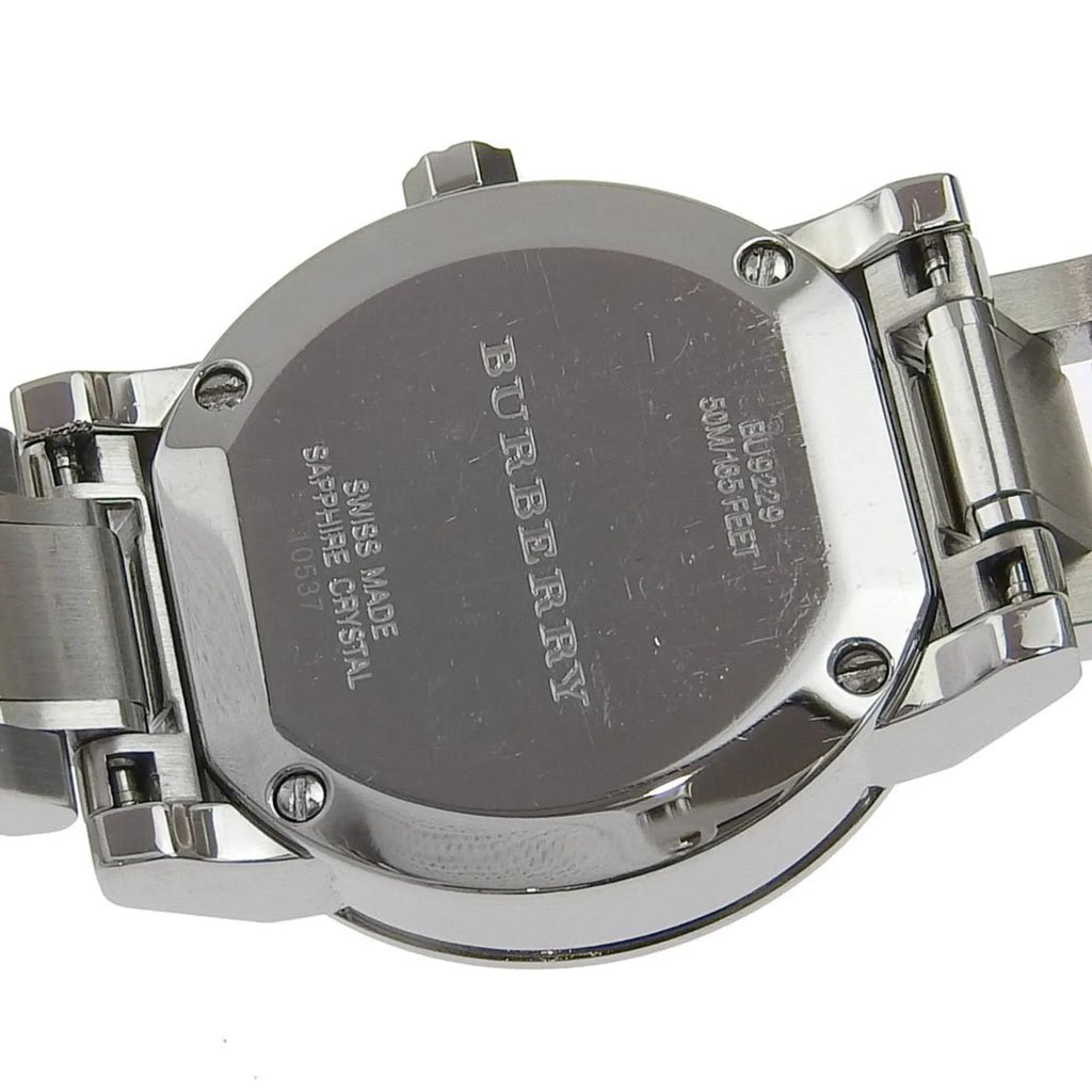 Quartz Silver (Good) Watch Stainless Steel Dial Analog Burberry BU9229 Ladies Display Pre-Owned