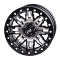 4/156 Tusk Teton Beadlock Wheel 15X7 5.0 + 2.0 Machined/Black For Yamaha Wolverine Rmax 2 1000 Sport 2022