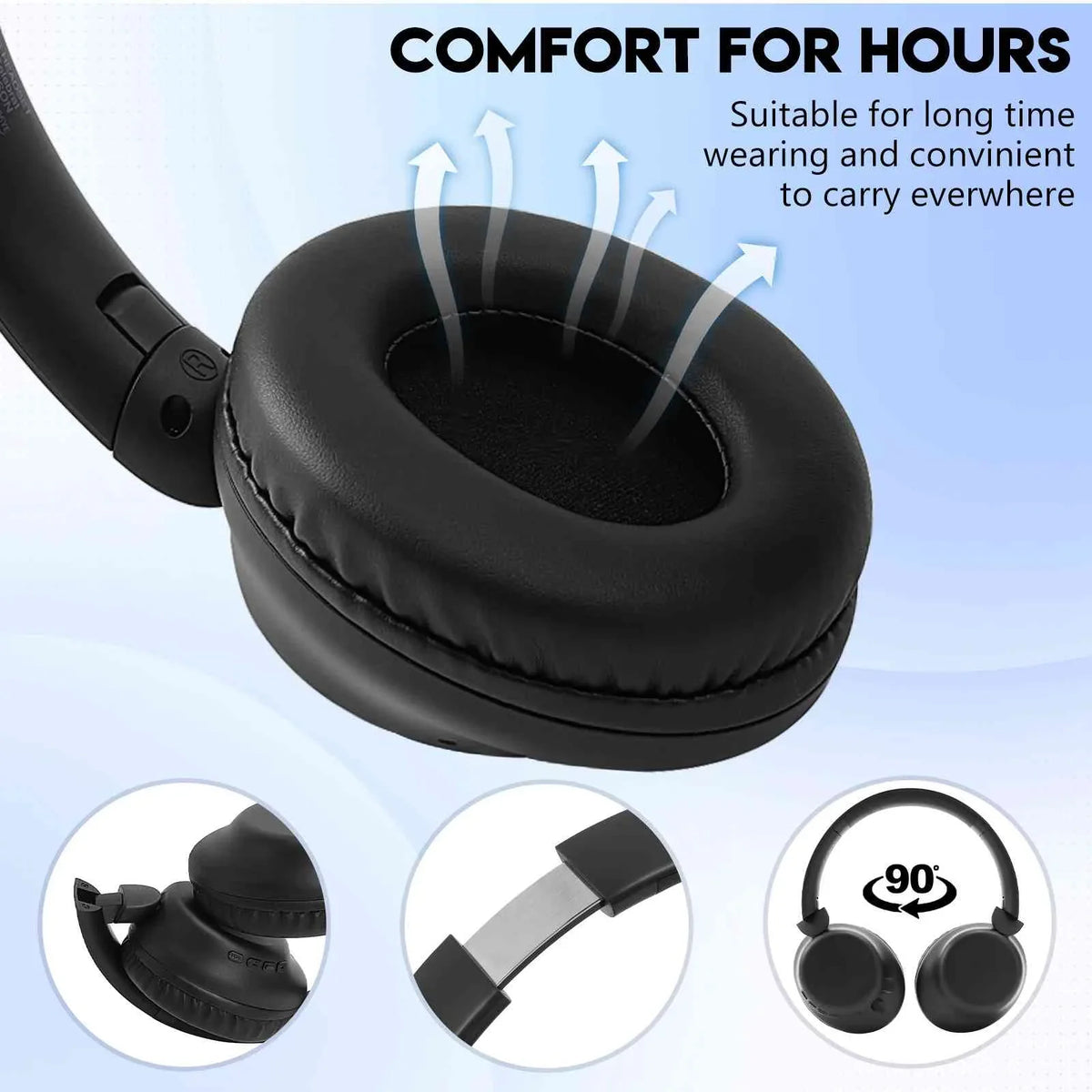 Headphones Bass HTC for Support Mic High Superior Deep Comfort Stereo Call Ear with phone Resolution UrbanX Earphones UX991 Bluetooth Over Wireless Desire 20+ The Audio