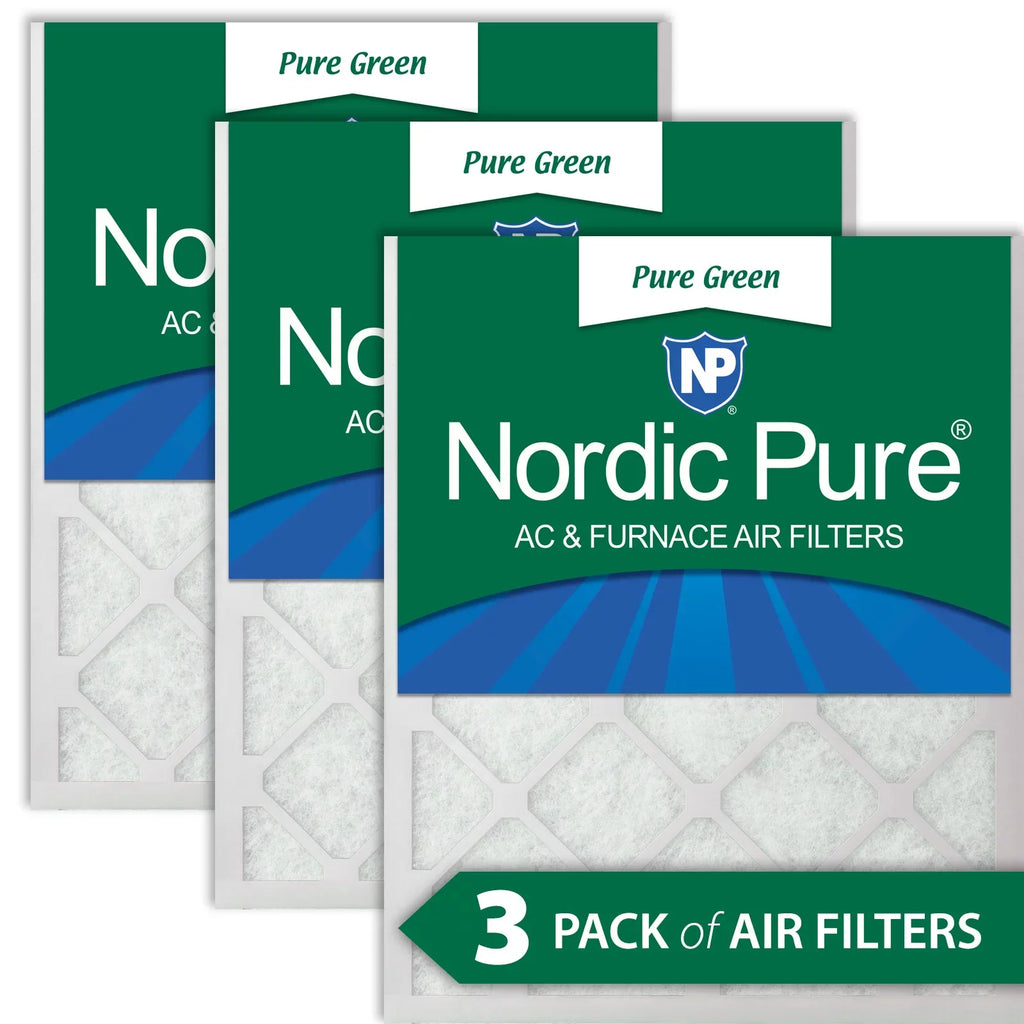 (24_1/2x24_1/2) Green 25x25x1 Furnace AC Pack 3 Pure Filters Air Eco-Friendly