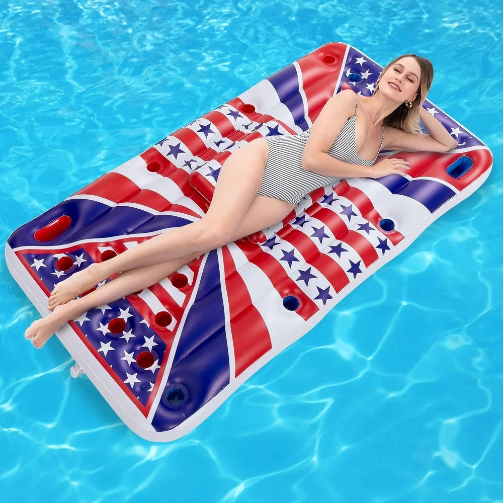 with Pong Built-In Floating Flag American Float Beer Cooler