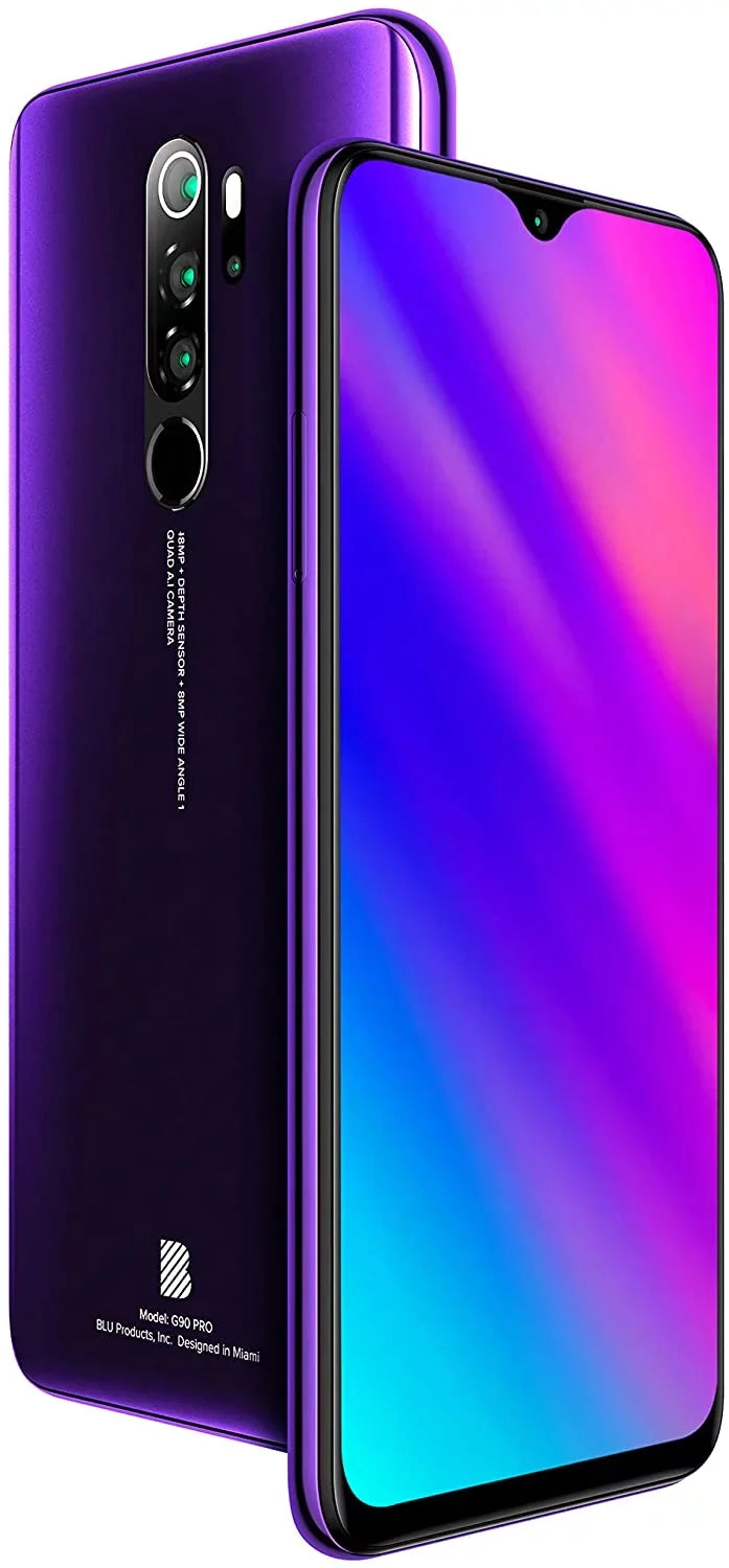 G0370WW 128GB Purple Pro GSM G90 Unlocked Smartphone Android BLU - Haze